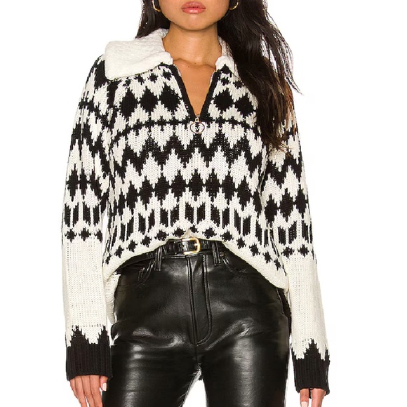 NEW Show me your Mumu Black / White Sweater size large - Picture 1 of 4